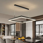 Luminaire Suspension Carré | Salon Salle À Manger Et Restaurant Noir / 60X60 Cm