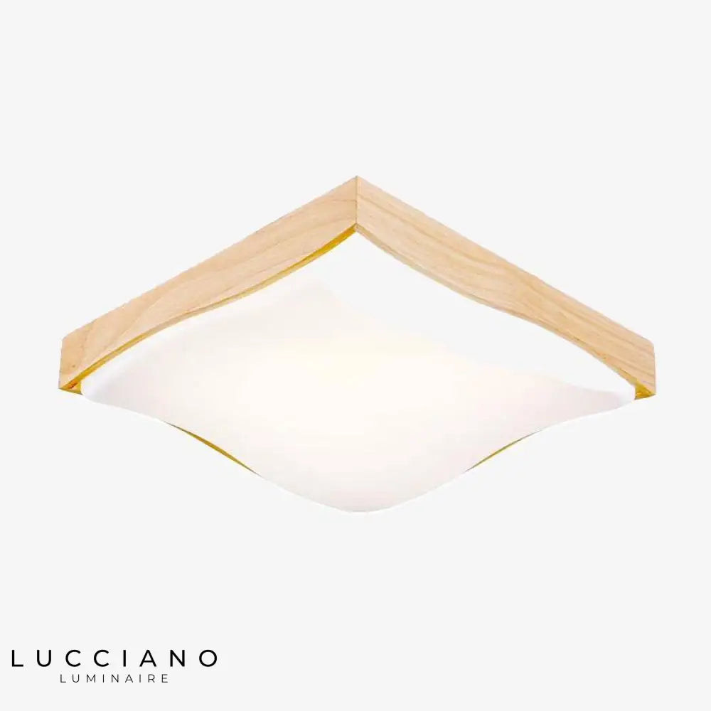 Luminiare Led Bois Carré Ondulé Luminaire Chambre