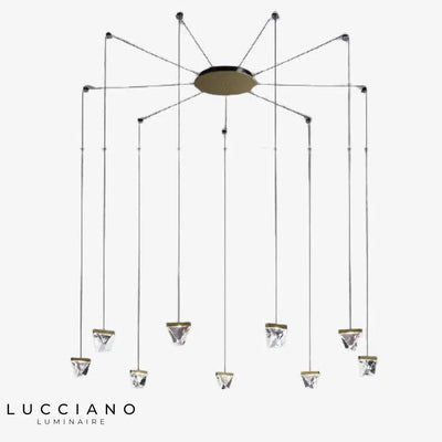 Lustre araignée cristal Plyzia design
