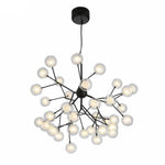 Lustre Arbre Branches Boules Verre Led Luminaire Doré