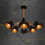 Lustre Bois Métal Antique Rustique Luminaire Chambre