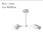 Lustre Branches Et Lampes Design Blanc - 2 Lampes Luminaire Chambre