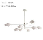 Lustre Branches Et Lampes Design Blanc - 8 Lampes B Luminaire Chambre