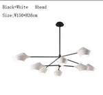 Lustre Branches Et Lampes Design Noir Blanc - 8 Lampes B Luminaire Chambre