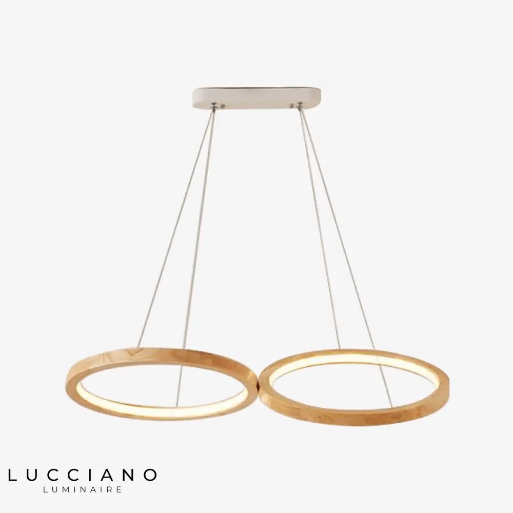 Lustre Cercle Led Bois Botimi Luminaire Chambre