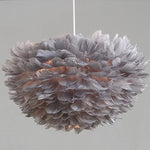 Lustre Chambre Plume Fille Gris