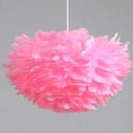 Lustre Chambre Plume Fille Rose