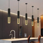 Lustre Chromé Led Cylindrique Simplicity Luminaire Doré