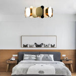 Lustre Chromé Moderne Plaques Villa Luminaire Chambre