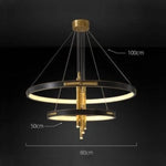 Lustre Circulaire Moderne Yoshi Chinois D50 - D80 X H100 Cm / Chaude Luminaire Chambre