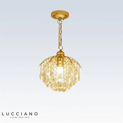 Lustre cristal boule Green