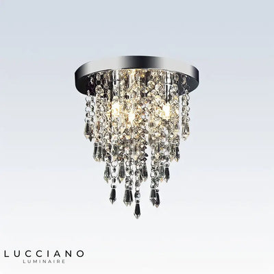 Lustre cristal pampilles en argent Mitchell