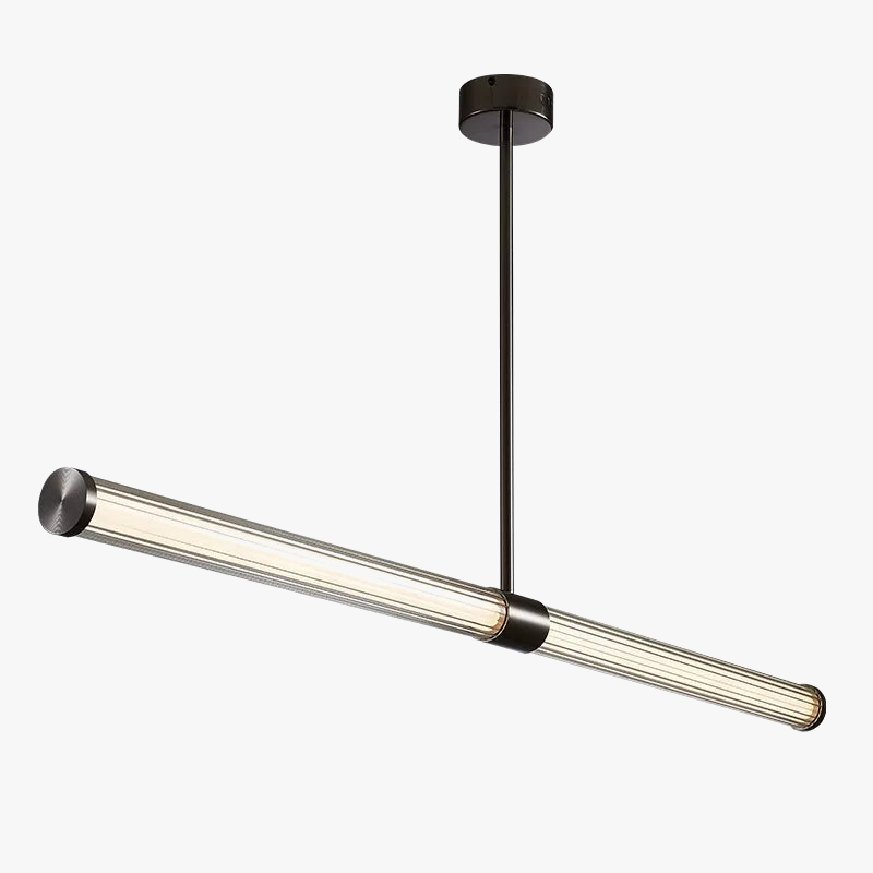 lustre de luxe moderne en verre de cuivre suspendu