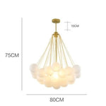 Lustre Design Boules En Verre Triz Doré - 80Cm Luminaire Chambre