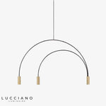 Lustre Design Branches U Fines Luminaire Doré