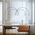 Lustre Design Branches U Fines Luminaire Doré