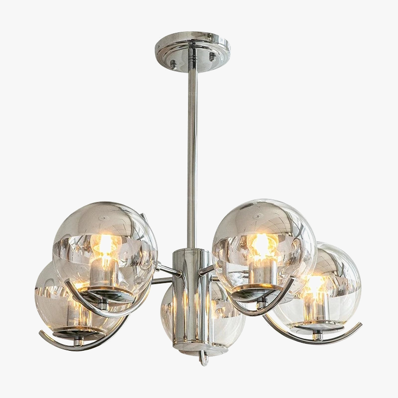 Lustre moderne chrome élégant lumineux