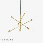 Lustre Design Line Verre Et Bras Luminaire Chambre