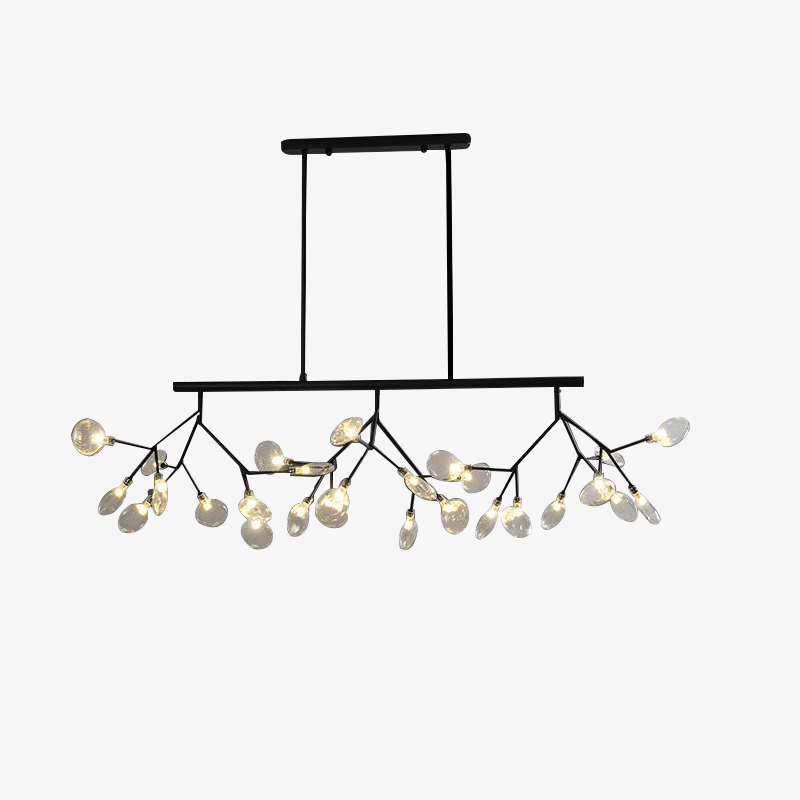 Lustre LED moderne branches bois