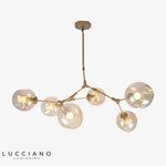 Lustre Doré Boules De Verre Lindsey Luminaire Chambre