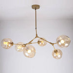 Lustre Doré Boules De Verre Lindsey Luminaire Chambre