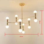 Lustre Doré Design Avec Boules. Luminaire Chambre