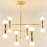 Lustre Doré Design Avec Boules. Luminaire Chambre