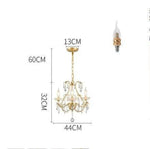 Lustre Doré Led Baroque Cristal 44 X 32Cm / Froide Luminaire Chambre