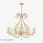 Lustre Doré Led Baroque Cristal Luminaire Chambre