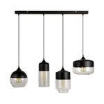 Lustre Effet Industriel Chic Ellis Pack 4 Lampes