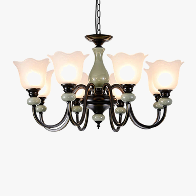 lustre en céramique vintage style américain éclairage intérieur classique