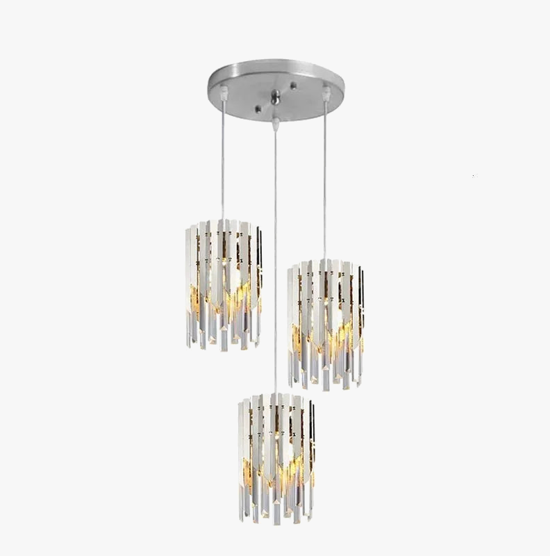 lustre en cristal chromé doré avec éclairage vintage intérieur