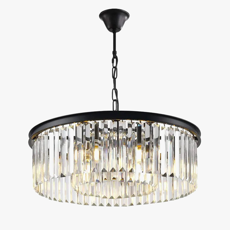 Lustre Cristal Élégant Salon Luxe