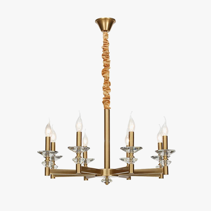 lustre en cristal style industriel européen rétro en fer