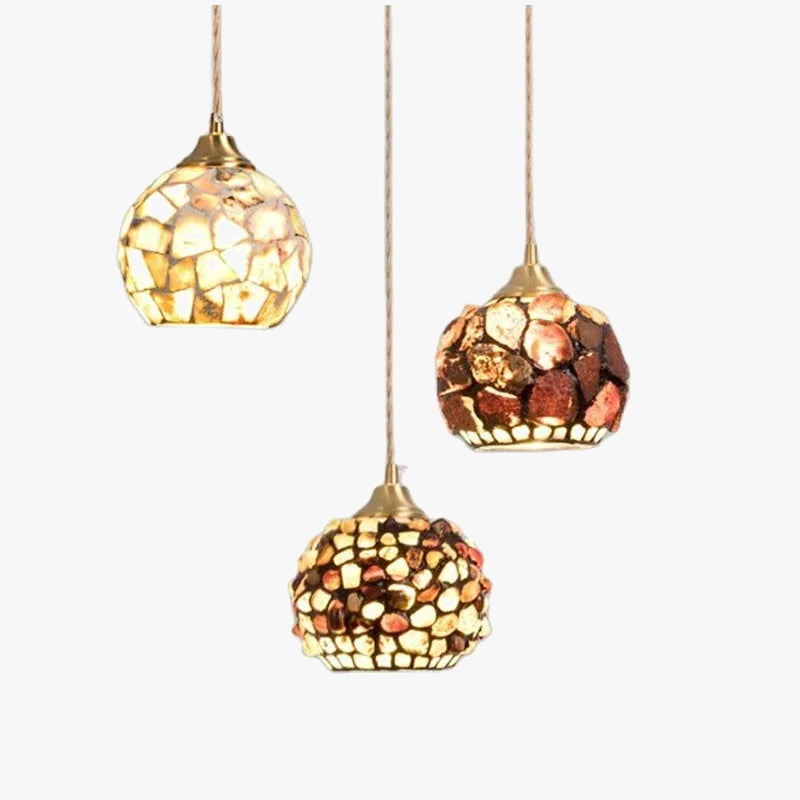 Chic Lustre Scandinavie en Verre Coquillage