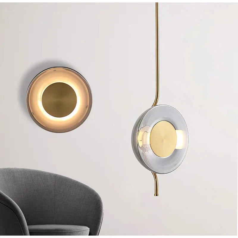 lustre en verre design moderne pour décoration intérieure minimaliste