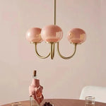 Lustre en Verre Rose