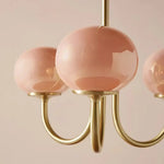 Lustre en Verre Rose