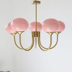 Lustre en Verre Rose