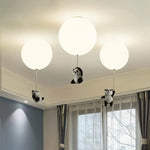 Lustre Enfant Led Ballon Panda Luminaire Chambre