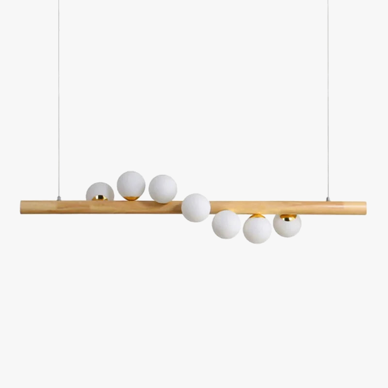 lustre japonais en bois massif design créatif éclairage tendance