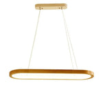 Lustre Led Anneau Bois Design Luminaire Chambre