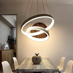 Lustre Led Anneaux Design Luminaire Chambre