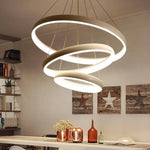 Lustre Led Anneaux Design Luminaire Chambre