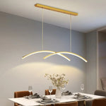 Lustre Led Arc Métallique Roxanna Luminaire Chambre