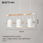 Lustre Led Bois Métal Ajustable 3 Lampes Luminaire Chambre