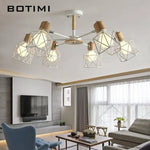 Lustre Led Bois Moderne Métallique Luminaire Chambre