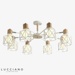 Lustre Led Bois Moderne Métallique Luminaire Chambre