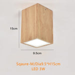 Lustre Led Bois Scandinavie Rogely Carré - M / Chaude Luminaire Chambre