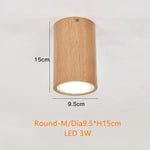 Lustre Led Bois Scandinavie Rogely Rond - M / Chaude Luminaire Chambre